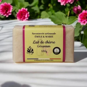 Savon Lait de chèvre Géranium